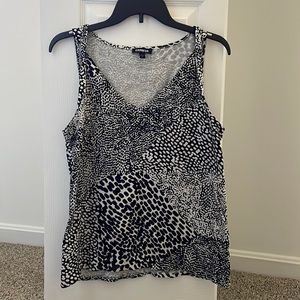 Express black and white patterned tank top. Size M